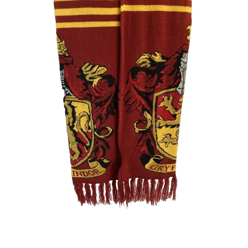 Harry Potter Official Gryffindor Crest Scarf w Fringe One Size Fits Most 73